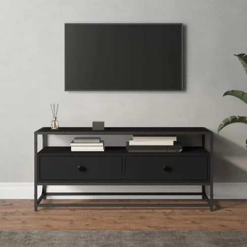 vidaXL TV omarica črna 100x35x45 cm inženirski les