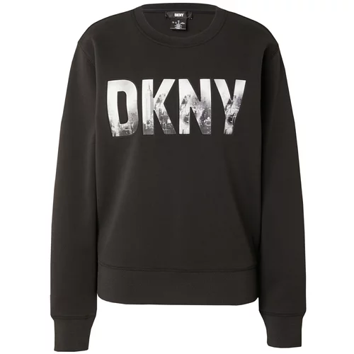 Dkny Sweater majica 'SKYLINE' siva / crna / bijela