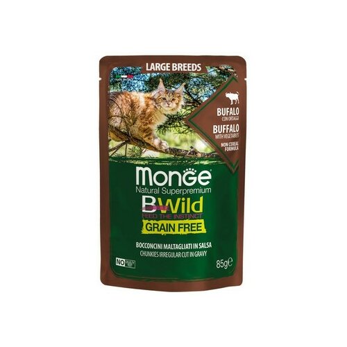 Monge BWild sos za mačke Large breed - bivo i povrće 85g Slike