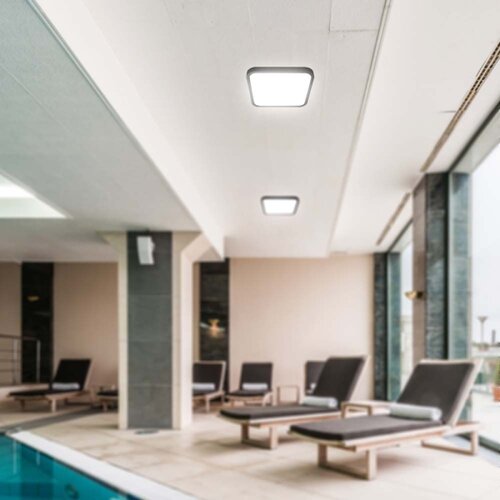  LED kupatilsko stropno svetlo sa senzorom LED/18W/230V 4000K IP44 crno Slike