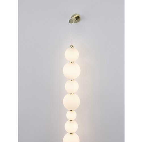 Nova Luce Bela/v zlati barvi kovinska LED zatemnitvena stenska svetilka Perla &amp;ndash; Slike