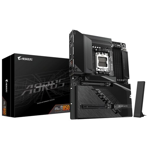 Gigabyte B850 AORUS STEALTH Motherboard - AMD Ryzen 9000 Series CPUs, 14+2+2 Phases Digital VRM, up to 8200MHz DDR5 (OC), 2xPCIe 5.0 + 2xPCIe 4.0 M.2, WIFI 7, 5 GbE LAN, USB 3.2 Gen 2 Cijene