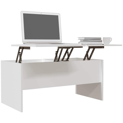  Stolić za kavu bijeli 102x50,5x46,5 cm od konstruiranog drva Slike