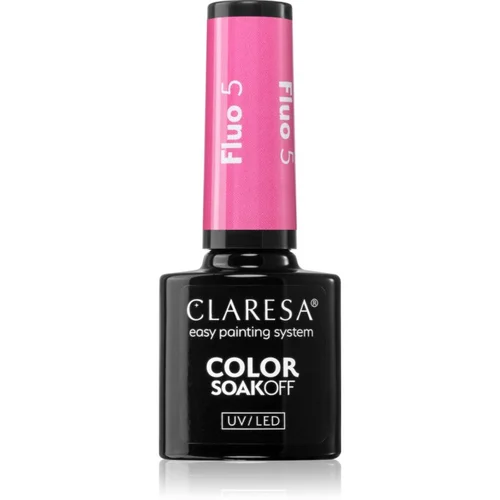 Claresa SoakOff UV/LED Color Fluo gel lak za nohte odtenek 5 g