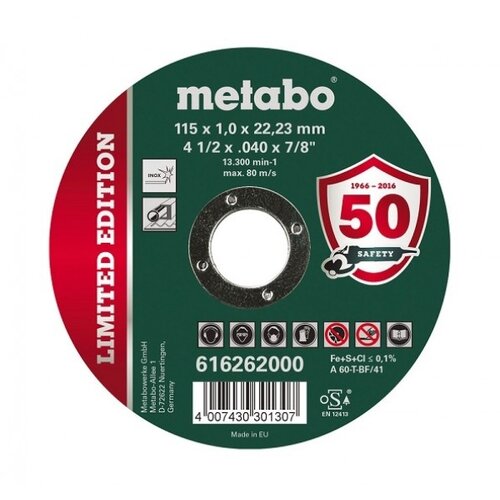 Metabo Rezna ploča 115x1.0x22.23, Inox Slike