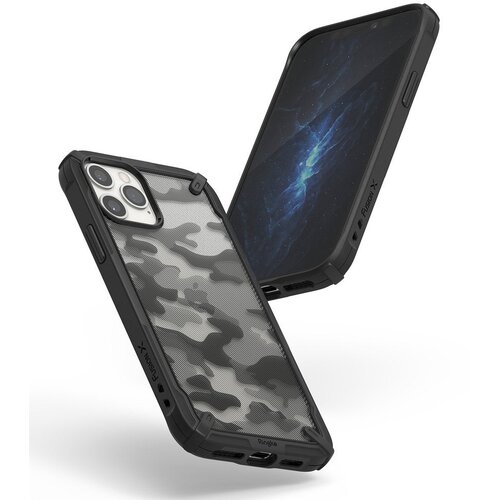 Ringke Fusion X Design vzdržljivo ohi&amp;scaron;je s TPU odbijačem za iPhone 12 Pro Max Camo Slike