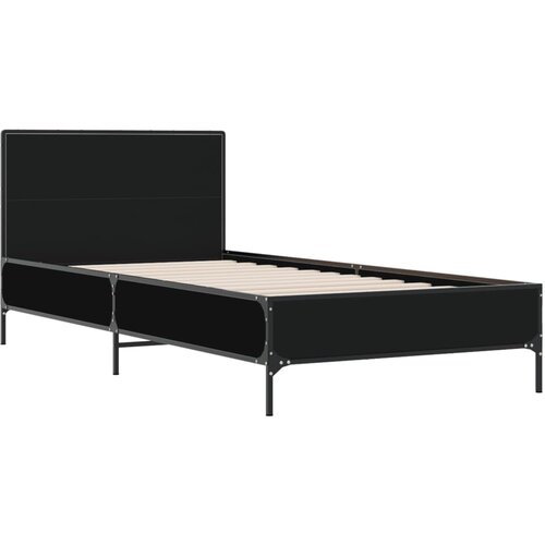 VidaXL Okvir za krevet crni 100x200 cm konstruirano drvo i metal Slike