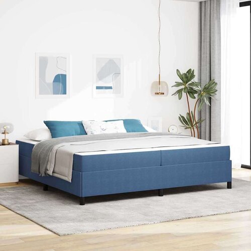  Konstrukcija postelje z vzmetnico Modra 200 x 200 cm blago, (5000123740) Cene