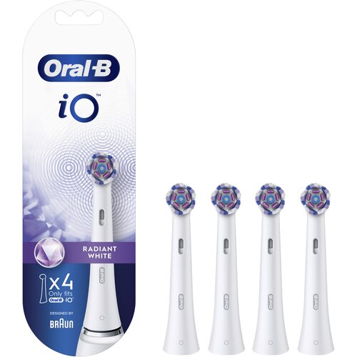 Oral-b iO Radiant White nadomestne glave za zobno ščetko z belilnimi vlakni Black 4 kos Cene