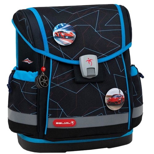 Belmil Ranac za &scaron;kolu Classy 405-78 Cars blue 27x16x36cm crna plava Cene
