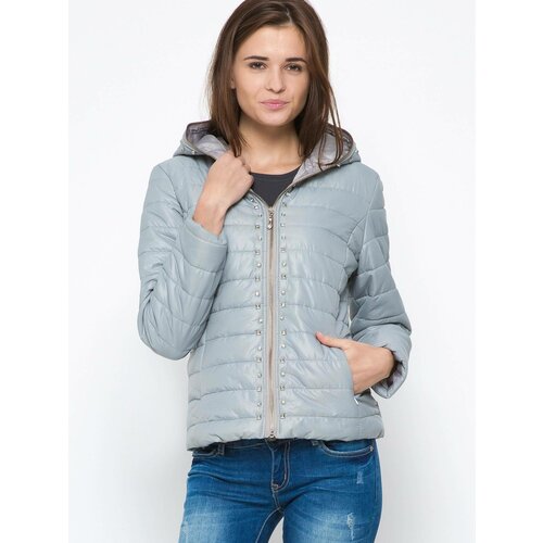 Miss Forever Jacket decorated with studs gray Slike