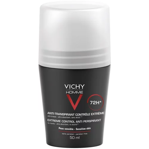 Vichy Homme Deodorant antiperspirant roll-on protiv pretjeranog znojenja 72h 50 ml