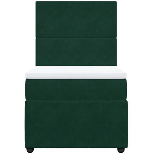 Box spring krevet s madracem tamnozeleni 90x190 cm bar&amp;scaron;unasti Slike
