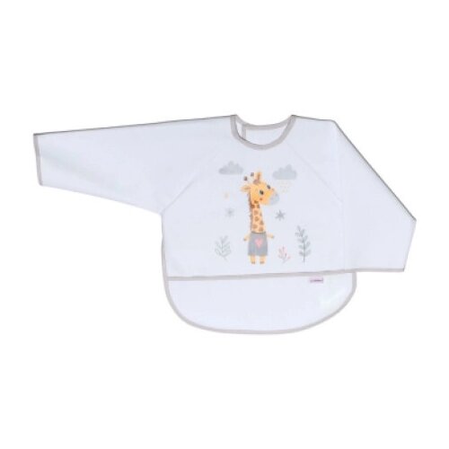 Bebekevi PORTIKLA NEPROMOČIVA S RUKAVIMA ŽIRAFA BELA (BD1575B) Slike