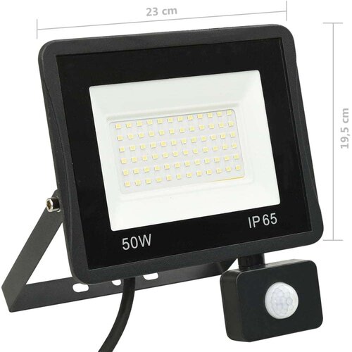 VidaXL LED reflektor s senzorjem 50 W hladno bel Slike