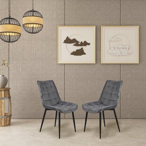  Stolica LARA velvet siva Slike