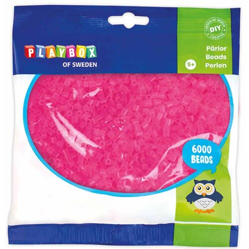 Playbox 5mm MIDI prozirne perle za glačanje u ružičastoj boji, pakiranje od 6000 komada Cene