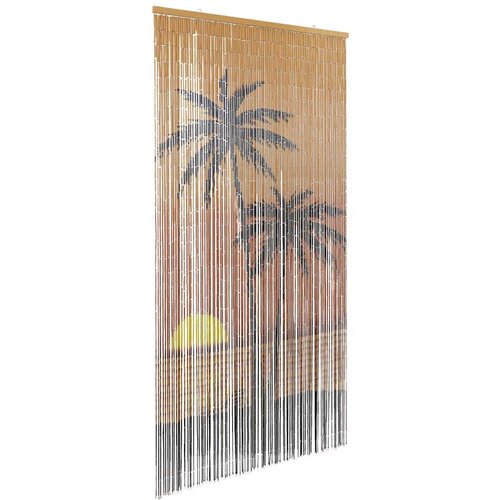 vidaXL Zavjesa za vrata protiv insekata Otisak palme 100x220 cm bambus Cijene