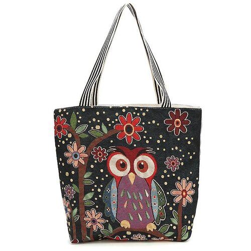 Venisymlis Ženska Platnena Velika Torba S Potiskom Owl Ročno Izdelana Nakupovalna Torbica Za Shranjevanje, (22070012) Cene