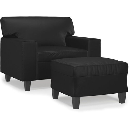 vidaXL Fotelja s tabureom 60 cm od umjetne kože Cijene