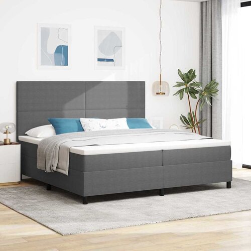  LED Box Spring Krevet Svijetlo siva i bijela. 200 x 200 cm Cene