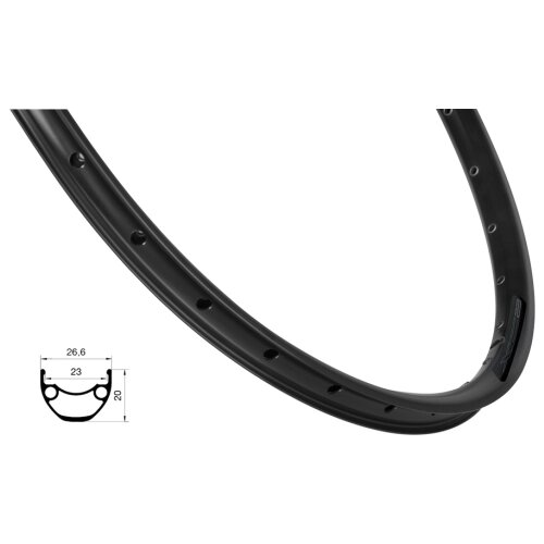 Force Felga XC DISC 584x23, 36H, crna Cene