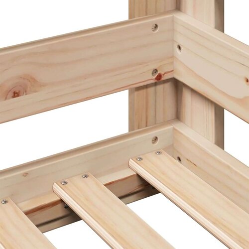 VidaXL Posteljni okvir brez vzmetnice bel 80x200 cm trdna borovina Slike