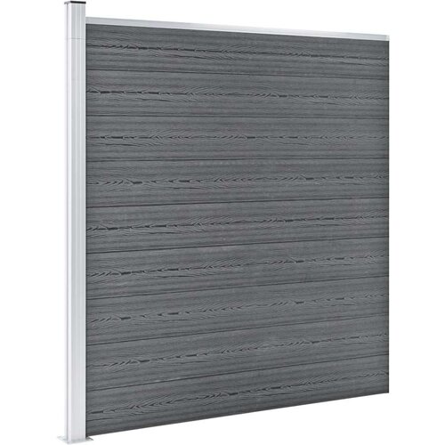 VidaXL vrtna ograda od WPC-a 872 x 186 cm siva Slike