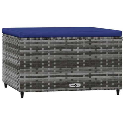 Maison Chic Vrtni stolček - Vrtni stoli za noge z blazino siv poli ratan JS1038, (21877914) Slike