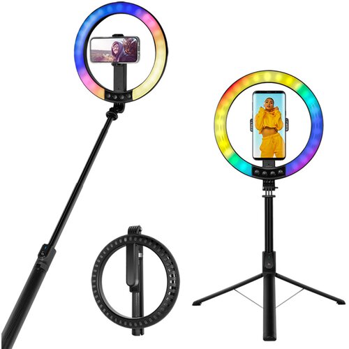 Logilink smartphone ring light with selfie stick tripod, remote shutter, 25 cmAA0156 Slike