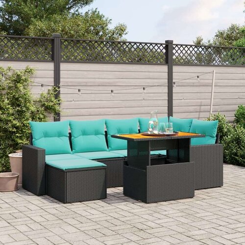 VidaXL 11-dijelni set vrtnih sofa od poliratana s jastucima bež Slike