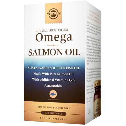 Solgar Omega 3 Ulje divljeg lososa, 120 kapsula Slike