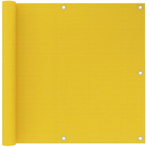 Balkonski zastor žuti 90 x 500 cm HDPE