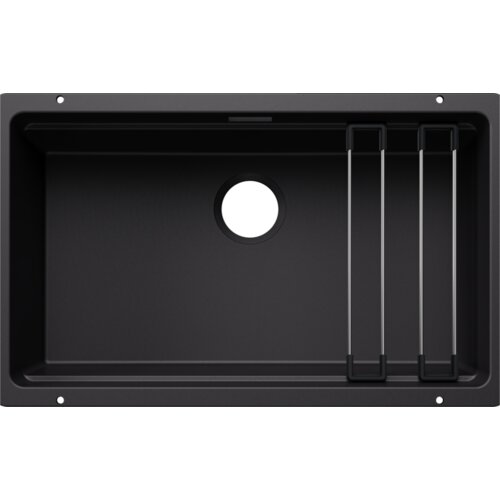 Blanco sudoper ETAGON 700-U SILGRANIT pribor inox nosači, bez InFino pribora - CRNA Cene