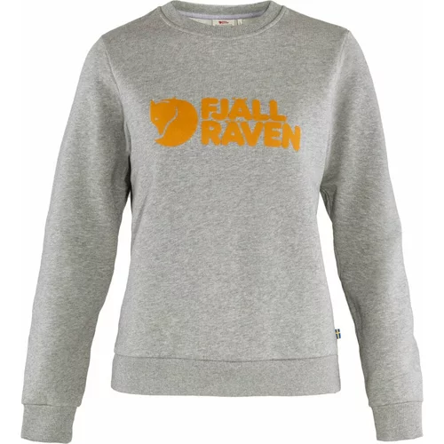 Fjällräven Majica s kapuljačom na otvorenom Logo Sweater W Grey/Melange S
