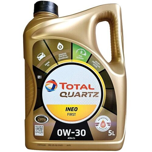 Total sintetično motorno olje Quartz Ineo First 0w30, 5L Slike