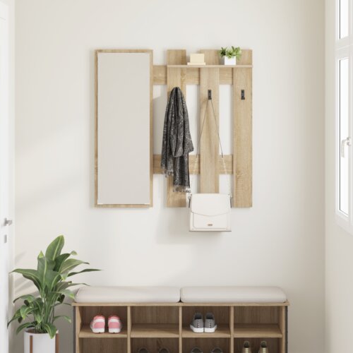 VidaXL Vje&amp;scaron;alica za kapute na zidu sonoma hrast 100 x 10 x 100 cm Slike