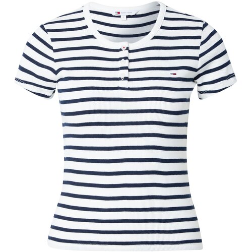 Tommy Jeans Majica temno modra / bela Slike