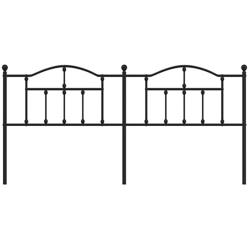 Metalno zamjensko uzglavlje crno 200 cm Slike