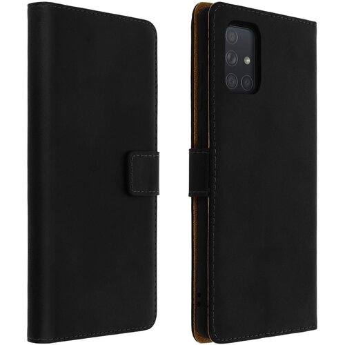 AVIZAR Ovitek za Samsung Galaxy A51 iz pravega usnja, preklop za denarnico in stojalo za video - crn, (20600189) Cene