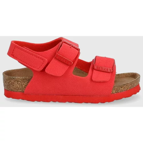 Birkenstock Otroški sandali rdeča barva