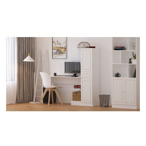 Hanah home Set radni sto sa policom za knjige Rb-087, Bijela Cijene