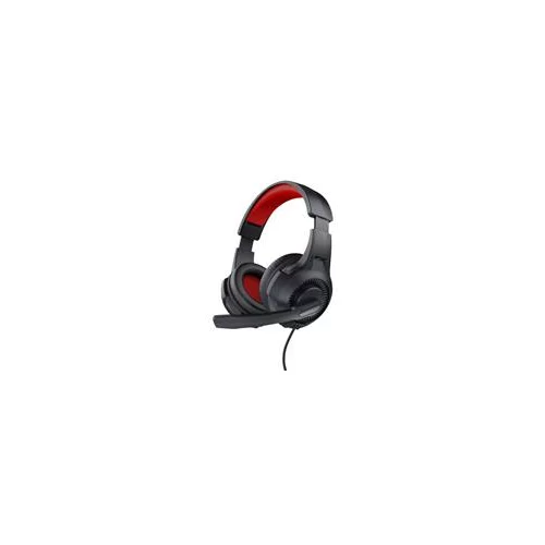 Trust Basics Circum-aural žične gaming slušalke z mikrofonom in nastavljivim naglavnim trakom, črna/rdeča, (21233525)