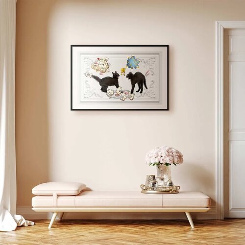  Plakat - Cat Fight 30x21 Crni okvir Cene