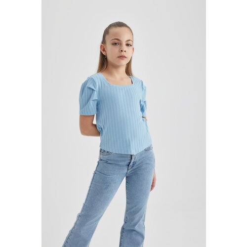 Defacto girl's Ribbed Camisole Short Sleeve T-Shirt Cene