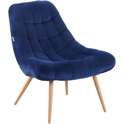 HOMCOM Moderni oblazinjeni fotelj, fotelj za spalnico z izjemno velikim sedežem iz blaga, modra barva, 71x85x84cm, 71x85x84cm, (20753189)