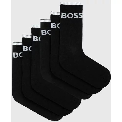 Boss Nogavice 6-pack moški, črna barva