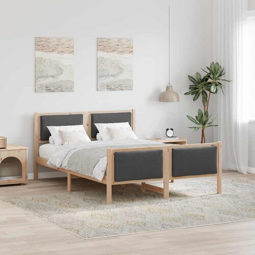  Krevetna konstrukcija Tamno siva 135 x 190 cm tkanina Cijene