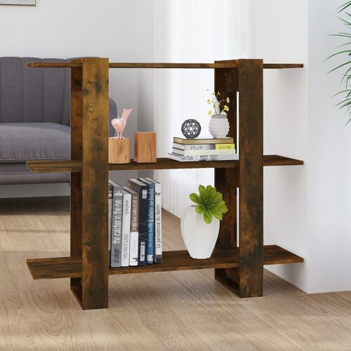 Furnova Knjižna omara/pregrada dimljeni hrast 100x30x87 cm, (21933025) Slike