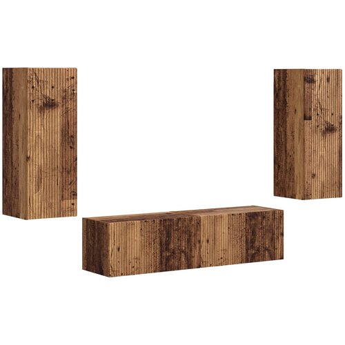  Set TV komoda 2 kom. Staro drvo Smeđa 30 x 31 x 80 cm Slike